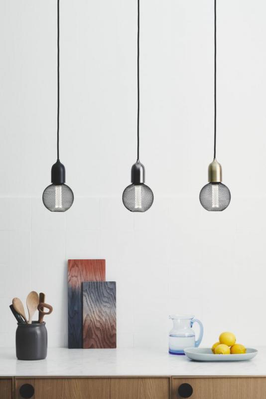 Halo Design CABLE-SET Schlichte Pendelleuchte schwarz Ø4cm