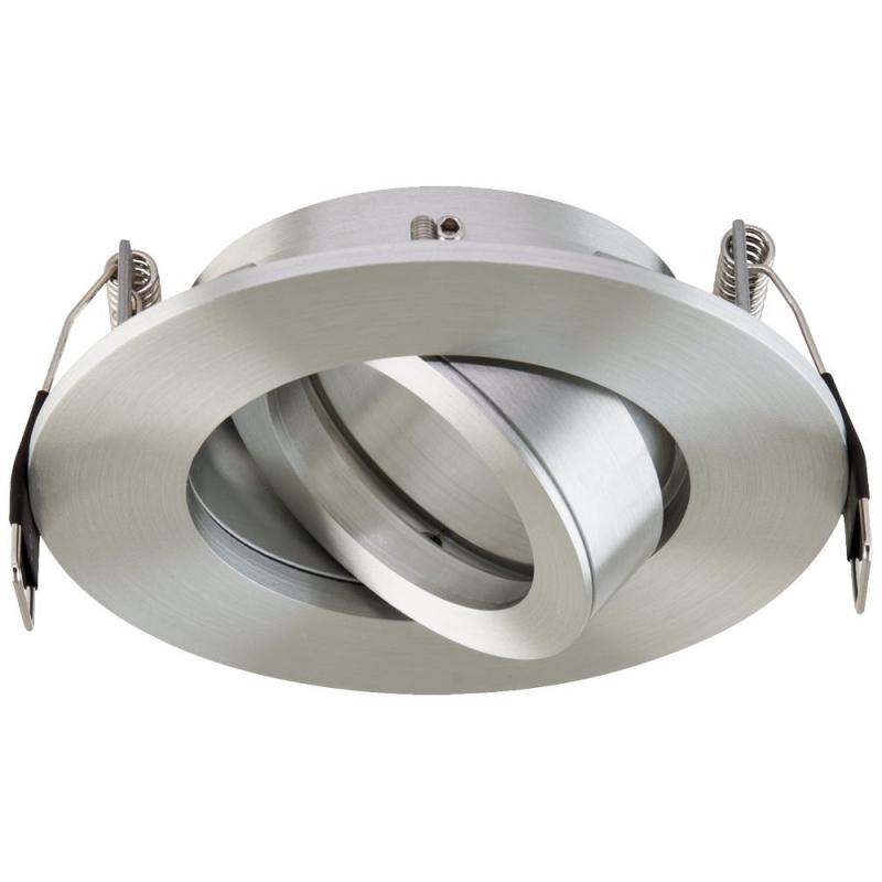EVN 620014 Deckeneinbauleuchte drehbar und schwenkbar 12 V AC/DC max. 50 W Aluminium ohne Fassung Einbaudurchmesser 85 mm