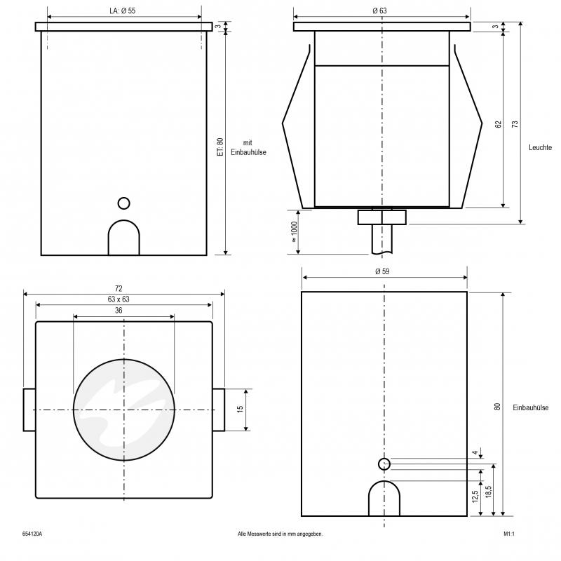 EVN LED Bodeneinbauleuchte, IP65 654120A