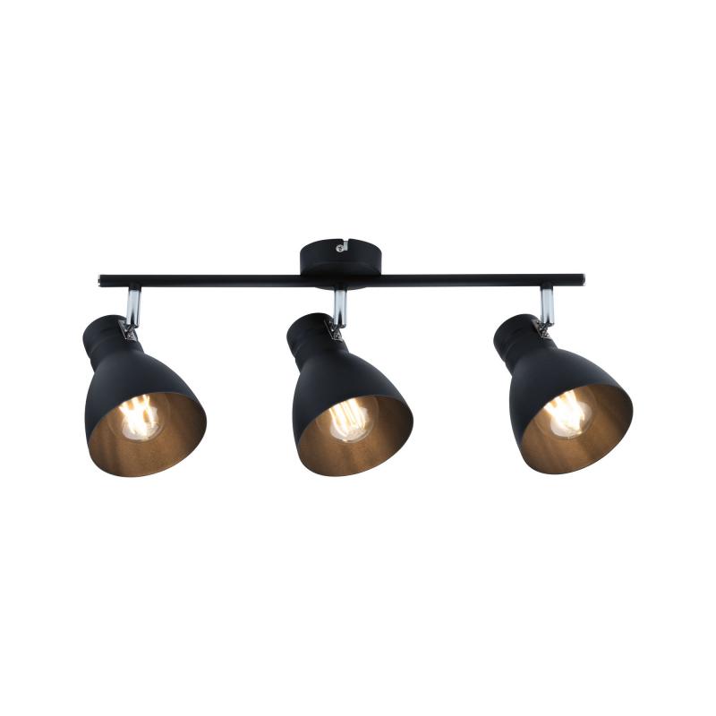 3-flammiger Paulmann Deckenstrahler Davy für 3 LED E27 Schwarz Metall 66761