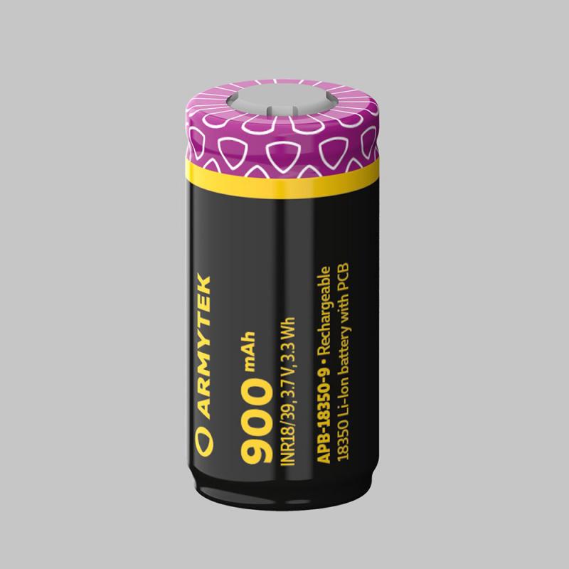 Armytek Akku 18350 Li-Ion 900 mAh battery with PCB (protected)