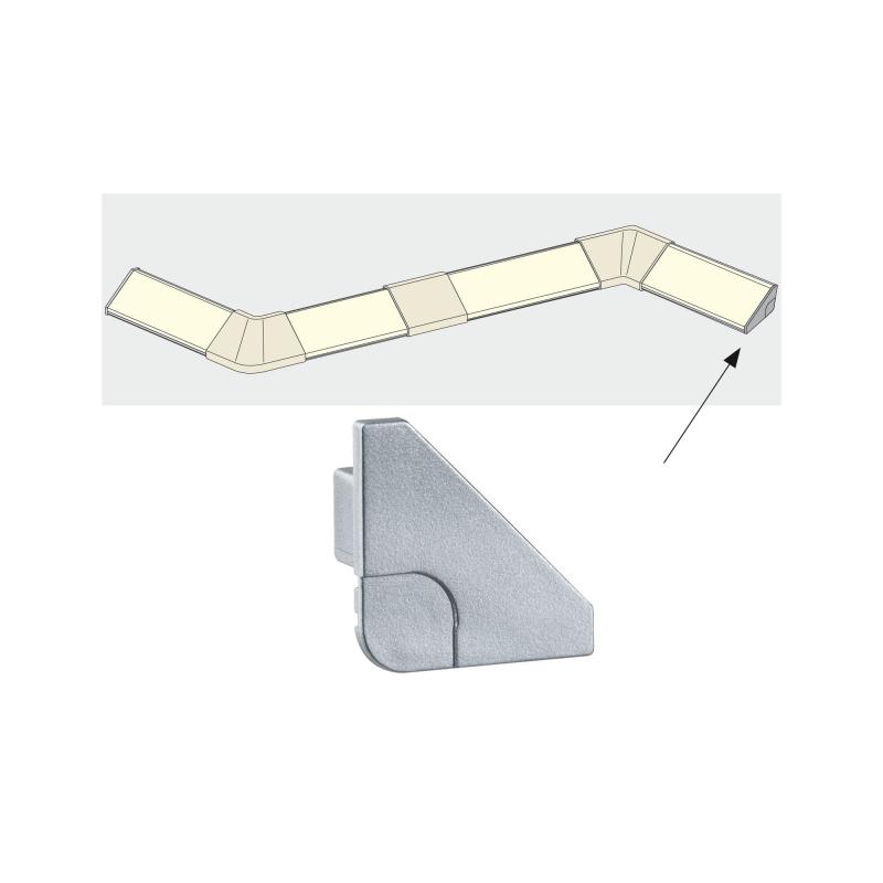 Paulmann 70266 Function Delta Profil End Cap 2er Pack Alu