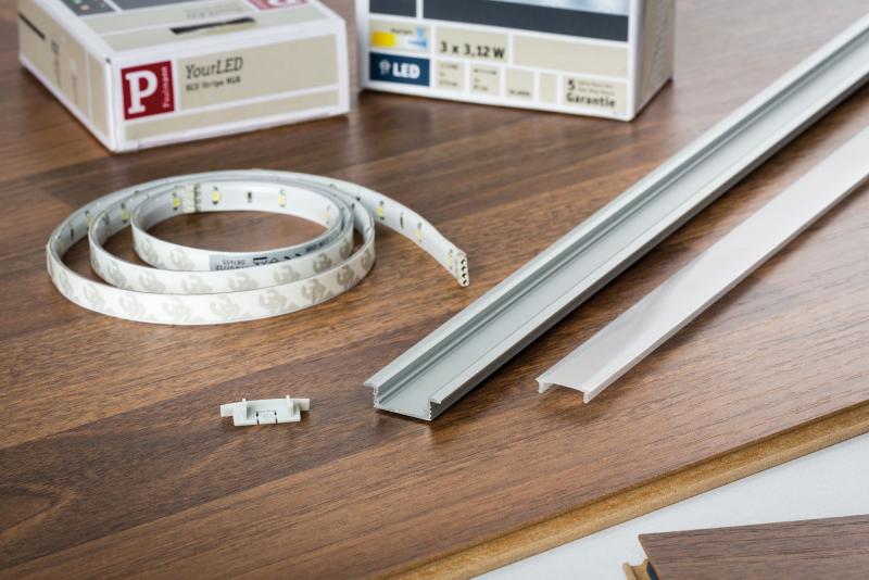 Paulmann 70409 Function Floor Profil mit Diffusor 200cm Alu eloxiert/Satin