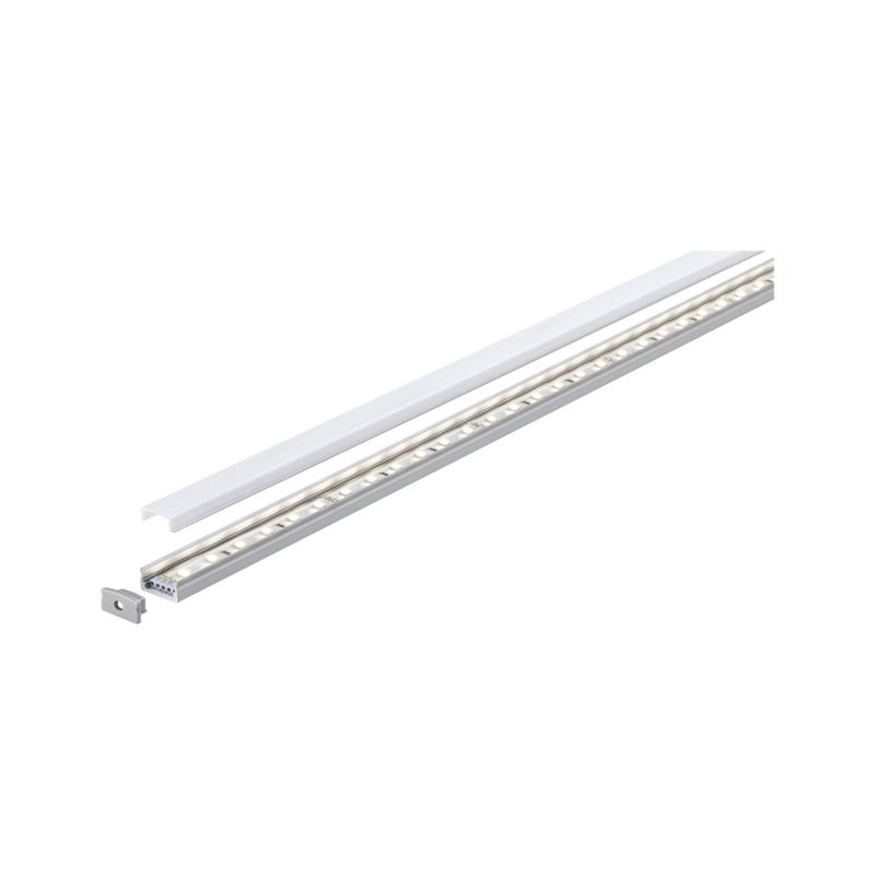 Paulmann 70517 Function Base Profil mit Diffusor 100cm Alu eloxiert/Satin Alu/Kunststoff