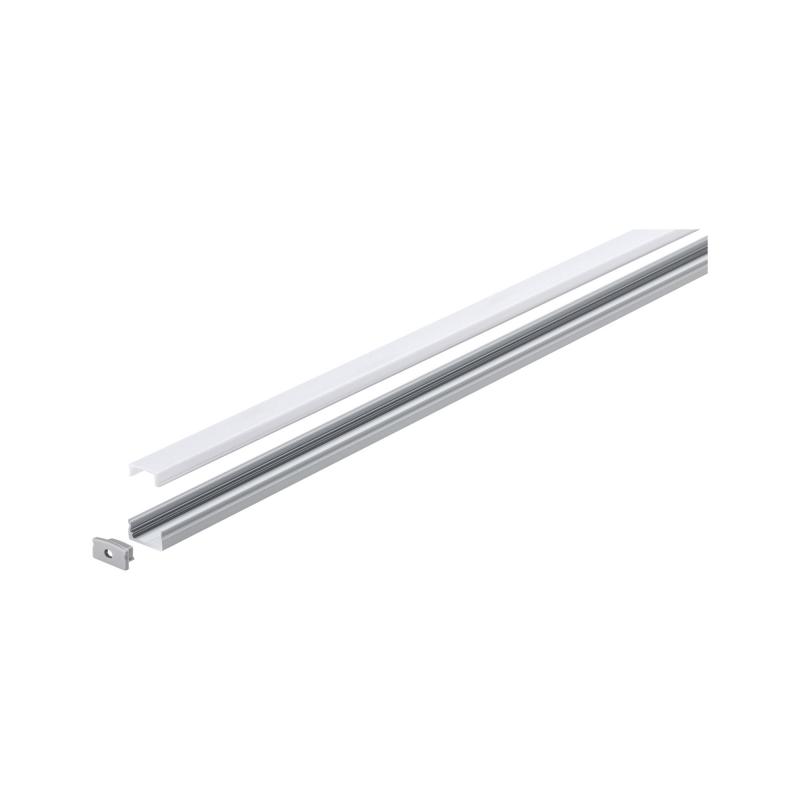 Paulmann 70518 Function Base Profil mit Diffusor 200cm Alu eloxiert/Satin Alu/Kunststoff