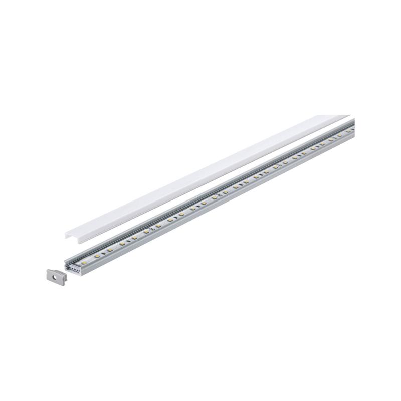 Paulmann 70518 Function Base Profil mit Diffusor 200cm Alu eloxiert/Satin Alu/Kunststoff