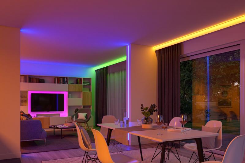 Komplettset 10m Paulmann 70535 SimpLED LED Strip Smart Home Zigbee RGB 26W 900lm 30LEDs/m RGB 36VA mit Fernbedienung