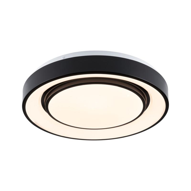 Paulmann 70544 LED Deckenleuchte Rainbow mit Regenbogeneffekt 22W dimmbar Schwarz/Weiß