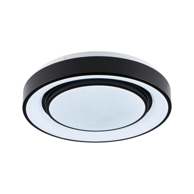 Paulmann 70544 LED Deckenleuchte Rainbow mit Regenbogeneffekt 22W dimmbar Schwarz/Weiß