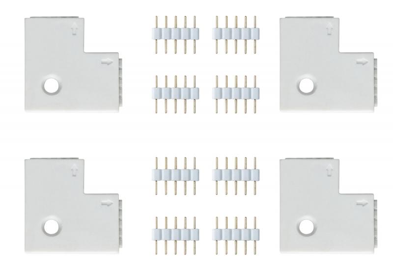 Paulmann 70616 Function MaxLED Edge-Connector 90° 4er Pack Weiß