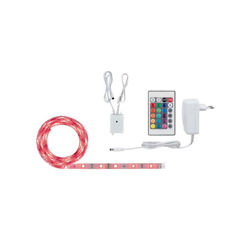 Paulmann 70960 Function SimpLED Strip 1.5m RGB Komplettset 12W 230/12V DC Weiß Metall