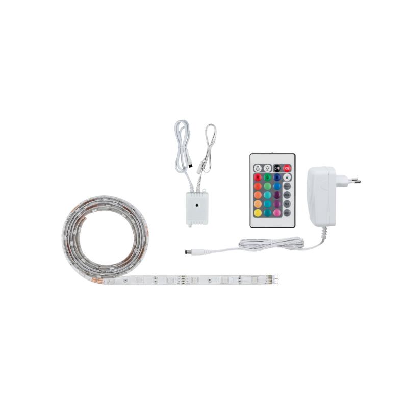 Paulmann 70960 Function SimpLED Strip 1.5m RGB Komplettset 12W 230/12V DC Weiß Metall