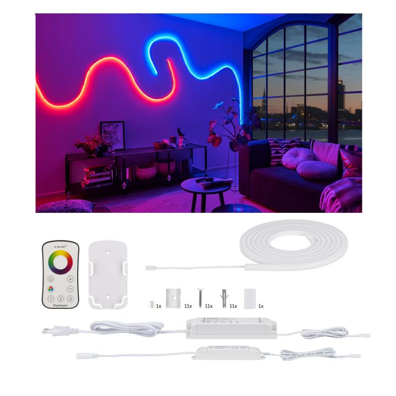 Paulmann 70966 Function MaxLED Flow Basisset 3m RGB Funk Control 2.4GHz 230/24V weiß
