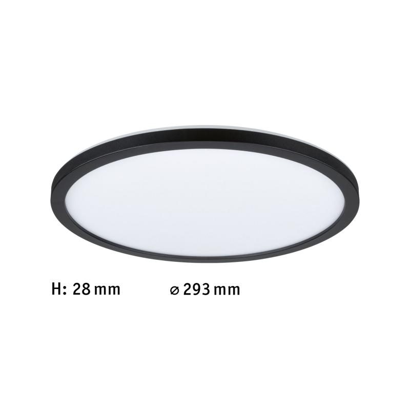 Paulmann 70998 LED Panel Atria Shine Backlight rund modern schlicht warmweiß Schwarz