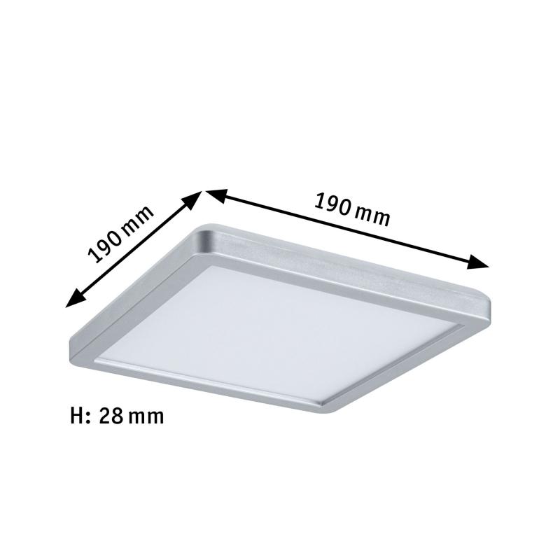 Paulmann 71007 LED Panel Atria Shine Backlight eckig 190x190mm modern neutralweiß Chrom matt