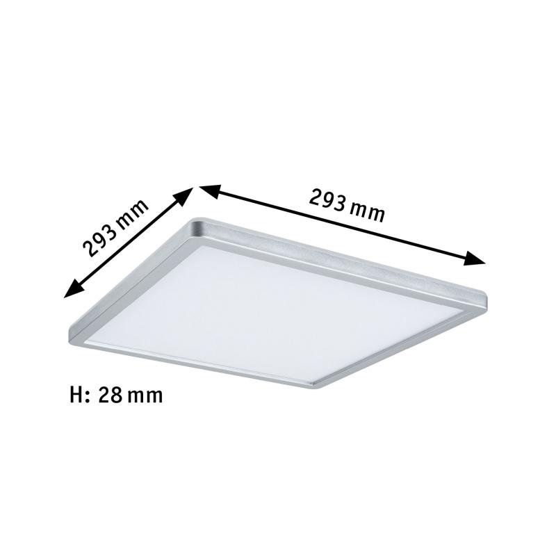 Paulmann 71008 LED Panel Atria Shine Backlight eckig 293x293mm modern neutralweiß Chrom matt
