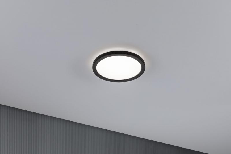 Paulmann 71011 LED Panel Atria Shine Backlight rund modern 190mm neutralweiß Schwarz
