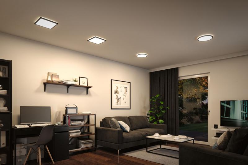 Paulmann 71014 LED Panel Atria Shine Backlight eckig 190x190mm modern neutralweiß Schwarz