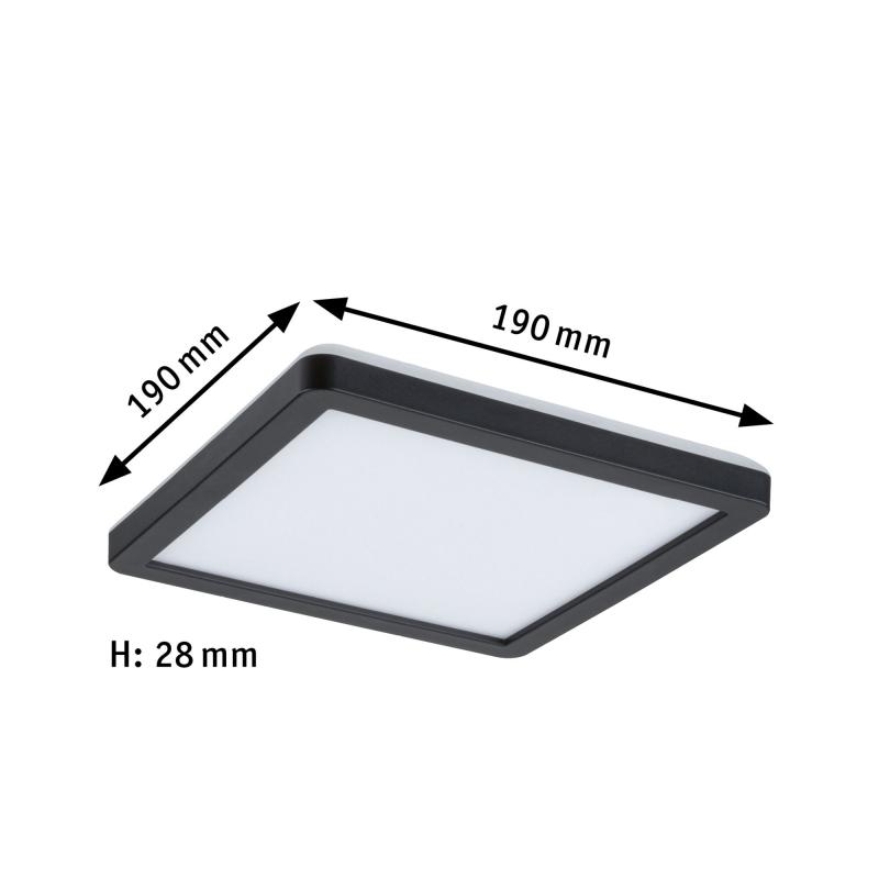 Paulmann 71014 LED Panel Atria Shine Backlight eckig 190x190mm modern neutralweiß Schwarz