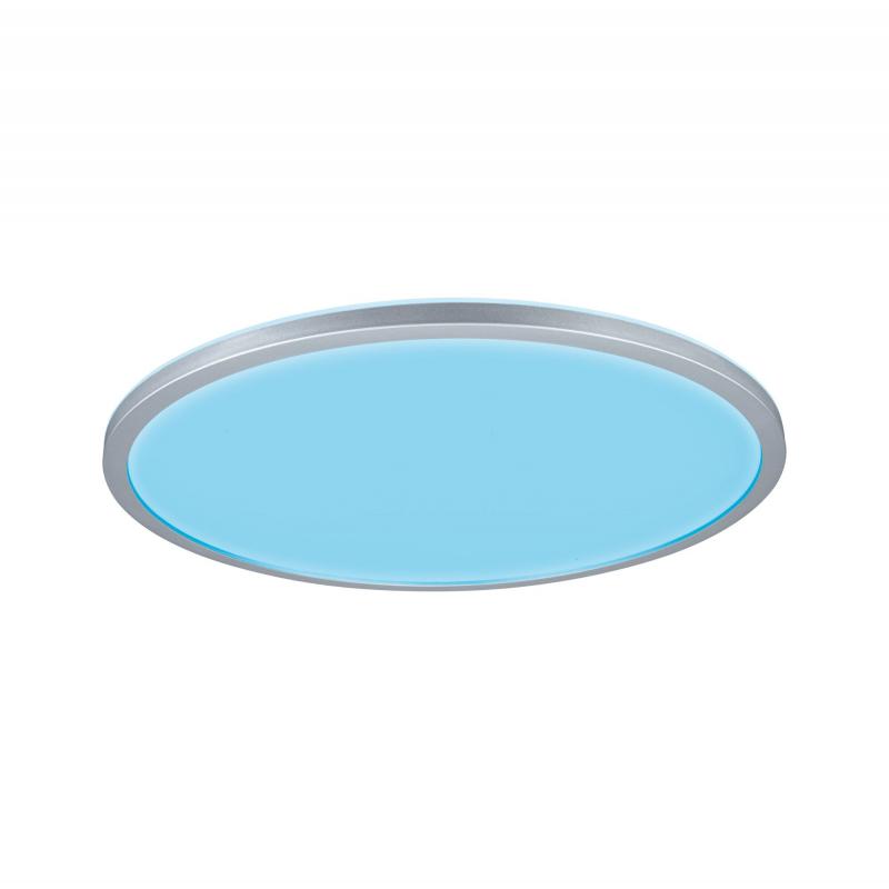 Paulmann 71019 LED Panel Atria Shine Backlight rund 420mm modern Regenbogen Chrom matt dimmbar