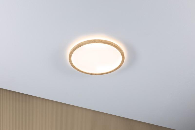 Paulmann 71028 LED Panel Atria Shine Backlight IP44 rund 293mm 16W 1600lm 3000K Holzoptik