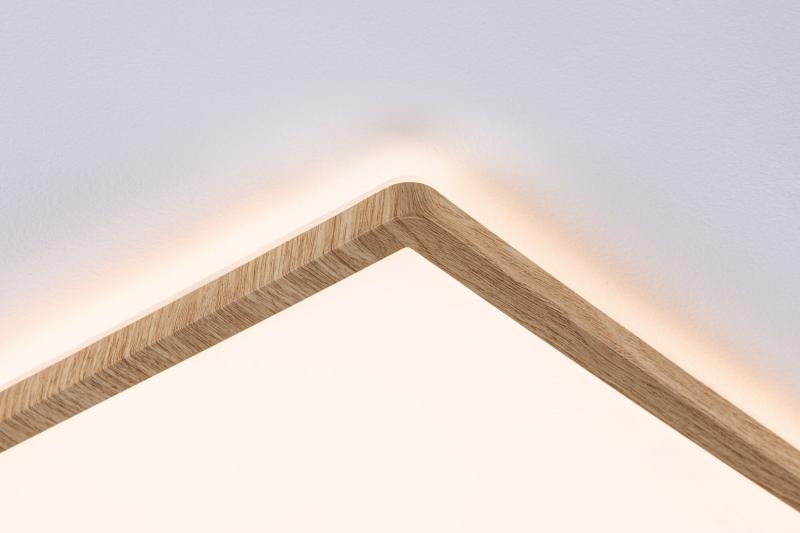 Paulmann 71030 LED Panel Atria Shine Backlight IP44 eckig 293x293mm 16W 1600lm 3000K Holzoptik
