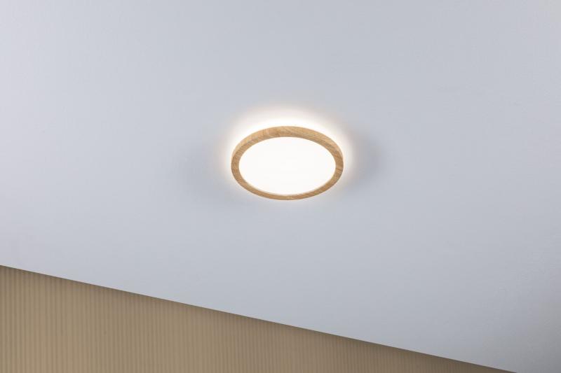 Paulmann 71032 LED Panel Atria Shine Backlight IP44 rund 190mm 11,2W 850lm 4000K Holzoptik