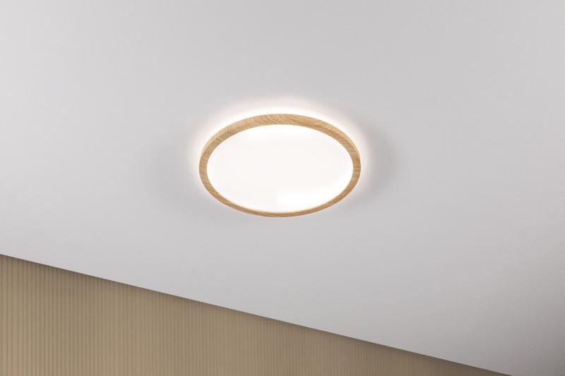 Paulmann 71033 LED Panel Atria Shine Backlight IP44 rund 293mm 16W 1600lm 4000K Holzoptik