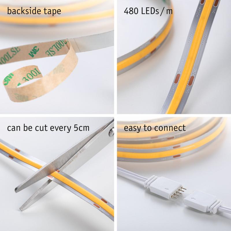 Paulmann 71045 500 LED Strip Full-Line MaxLED COB Basisset modern 1,5m 10W warmweiß
