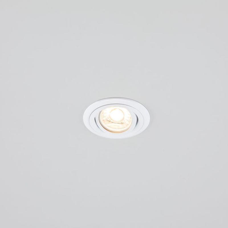 EVN Decken-Einbaustrahler für Niedervolt GU5.3 Leuchtmittel rund schwenkbar weiß IP20 GX5.3 12V EinbauØ68