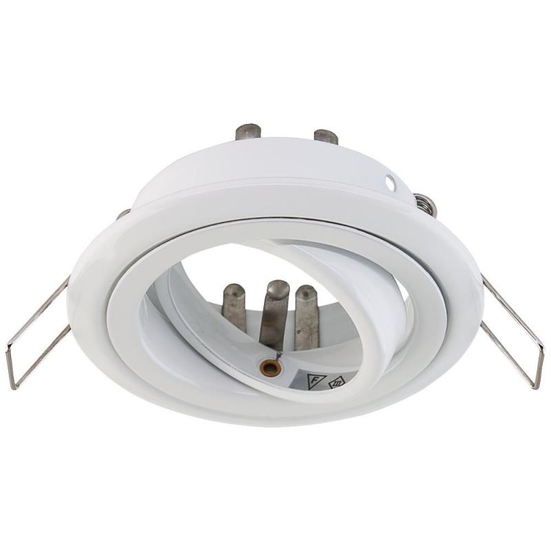 EVN Decken-Einbaustrahler für Niedervolt GU5.3 Leuchtmittel rund schwenkbar weiß IP20 GX5.3 12V EinbauØ68