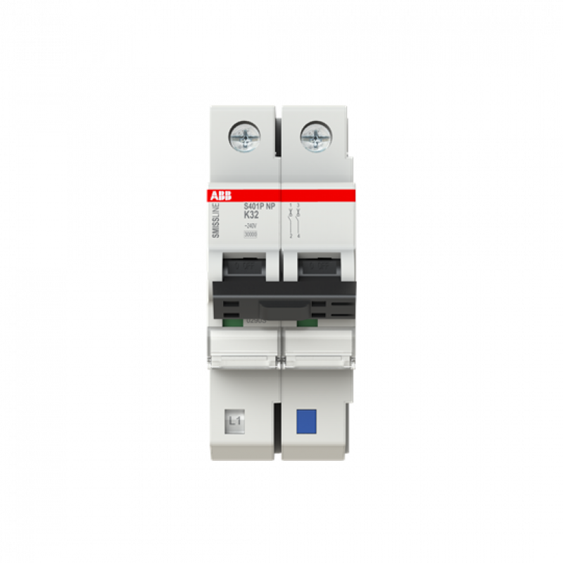 ABB S401P-K32NP Sicherungsautomat K-Char., 32 A, 40 kA, 1PN, steckbar