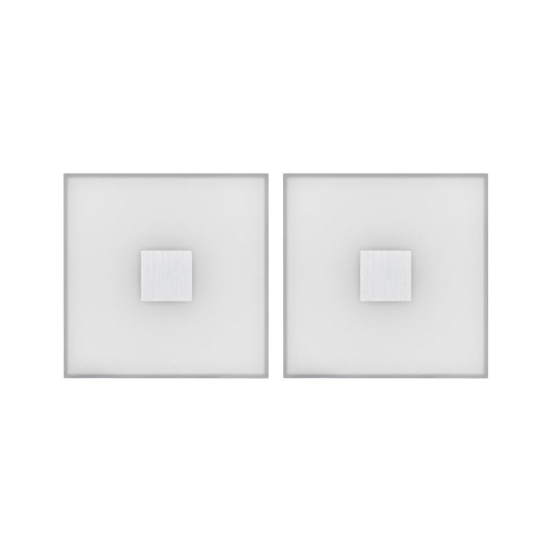Paulmann 78401 2er-Set LumiTiles LED Fliesen Square 100x10mm 0,8W warmweiß Weiß Kunststoff/Aluminium