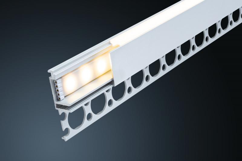 Paulmann 78403 LumiTiles LED Strip Einbauprofil Top modern 2m Alu eloxiert/Satin
