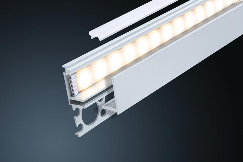 Paulmann 78404 LumiTiles LED Strip Einbauprofil Top modern 1m Alu eloxiert/Satin
