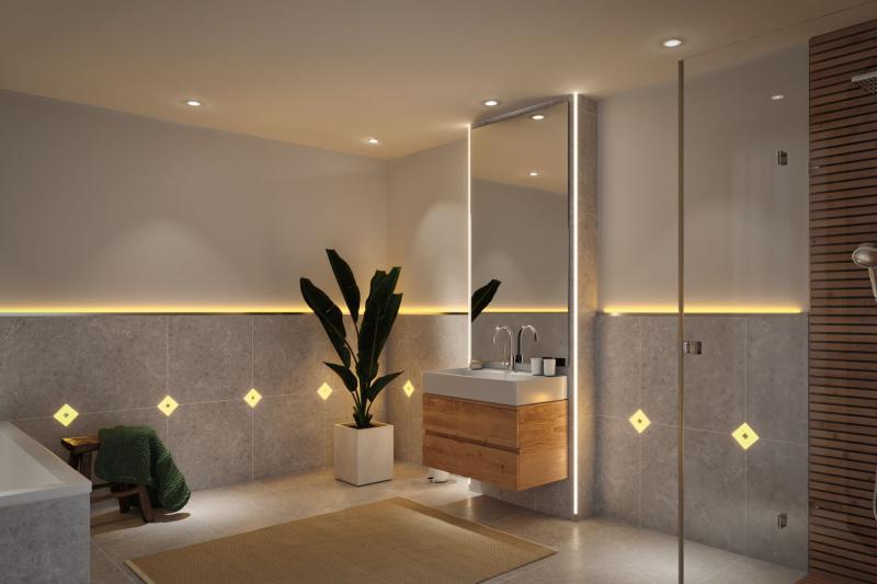 Paulmann 78404 LumiTiles LED Strip Einbauprofil Top modern 1m Alu eloxiert/Satin