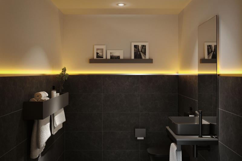 Paulmann 78406 LumiTiles LED Strip Aufbauprofil Top modern 1m Alu eloxiert/Satin