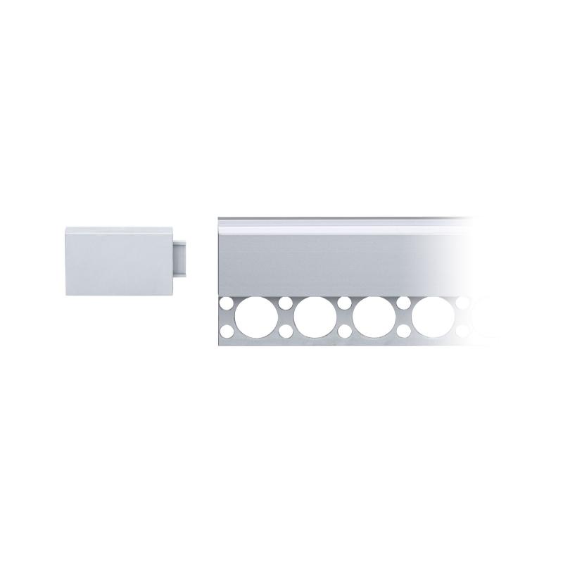 Paulmann 78407 LumiTiles Zubehör Profil Top Abdeckung modern 45x24mm Telegrau