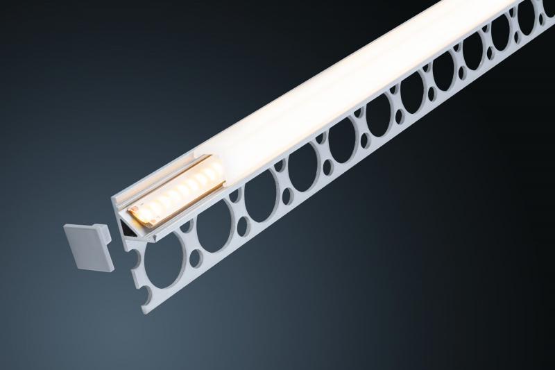 Paulmann 78411 LumiTiles LED Strip Profil Frame 1m Alu eloxiert/Satin