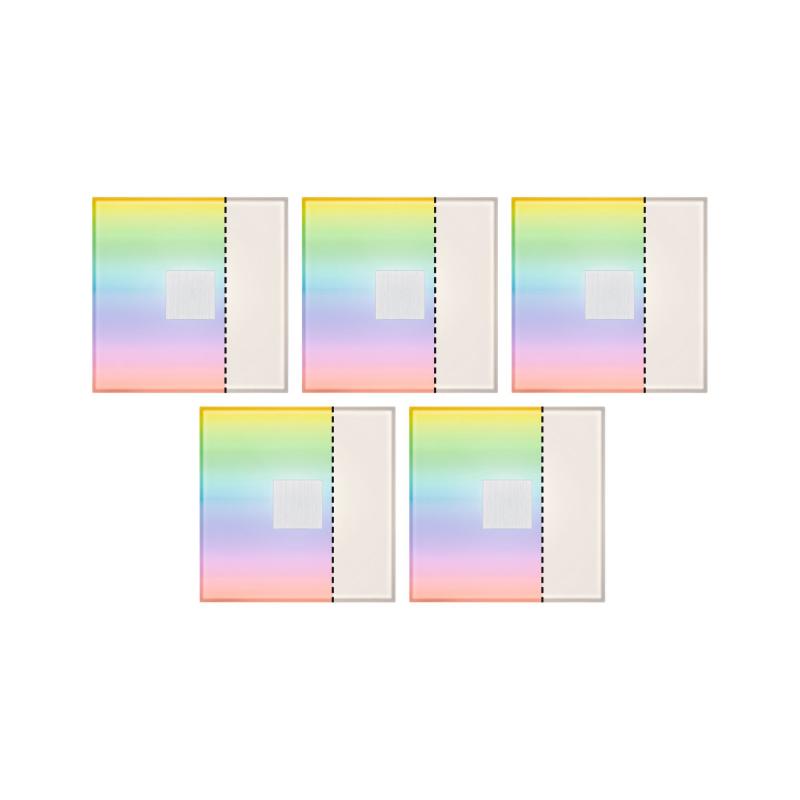 Paulmann 78413 5er-Set LumiTiles LED Fliesen Square 100x10mm 0,8W dimmbar modern Regenbogen/ Weiß+ Weiß Kunststoff/Aluminium