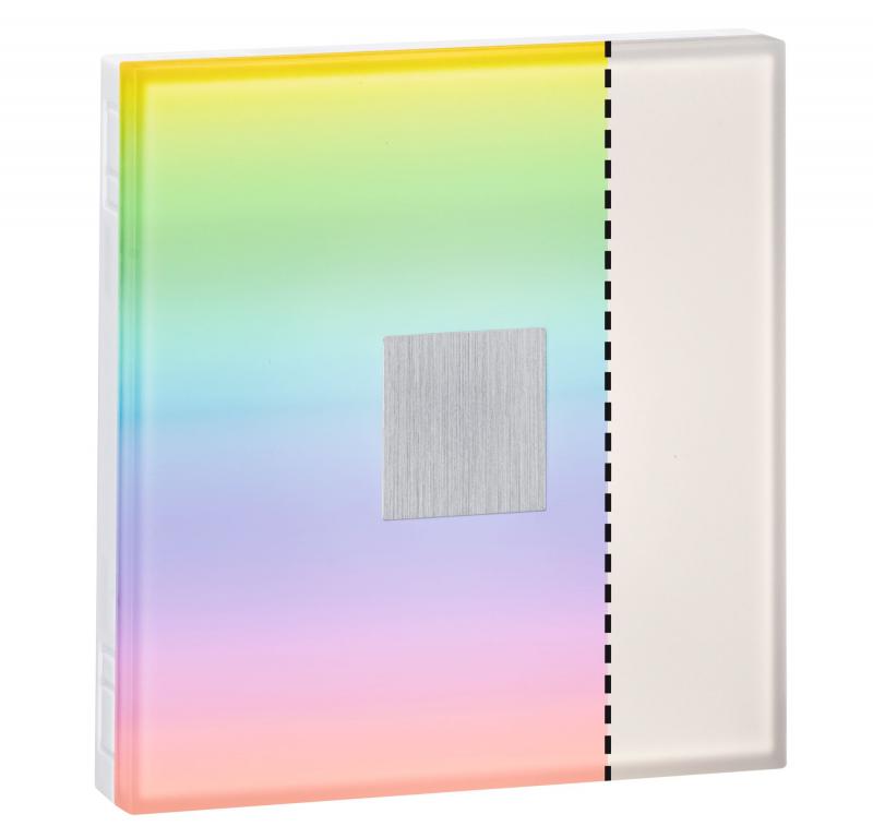 Paulmann 78413 5er-Set LumiTiles LED Fliesen Square 100x10mm 0,8W dimmbar modern Regenbogen/ Weiß+ Weiß Kunststoff/Aluminium