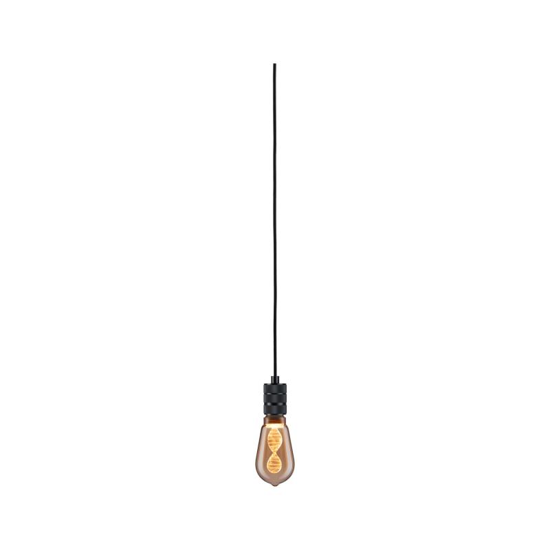 Paulmann 78436 Neordic Pendelleuchte Tilla E27 vintage inkl. Stecker max. 20W Schwarz dimmbar Metall