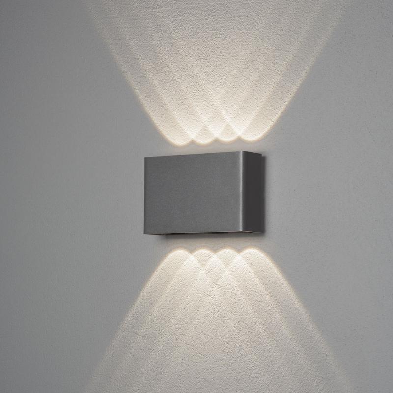 Konstsmide 7865-370 Chieri Aussen Wandleuchte 2x4 LED anthrazit