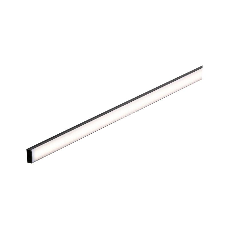 Paulmann 78902 Base Profil mit weißem Diffusor 1m schwarz eloxiert/weiß Alu/Kunststoff