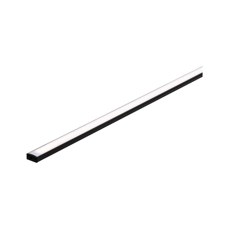 Paulmann 78902 Base Profil mit weißem Diffusor 1m schwarz eloxiert/weiß Alu/Kunststoff