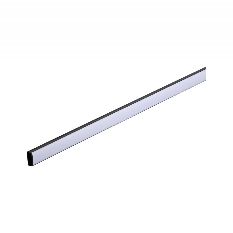 Paulmann 78902 Base Profil mit weißem Diffusor 1m schwarz eloxiert/weiß Alu/Kunststoff