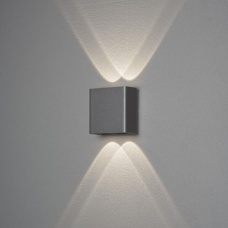 Konstsmide 7891-370 Chieri Aussen Wandleuchte 2x2 LED anthrazit