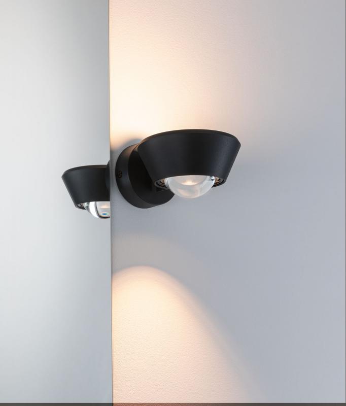 Paulmann 79769 WallCeiling Sabik IP44 LED dimmbar 13W Schwarz 230V Kunststoff