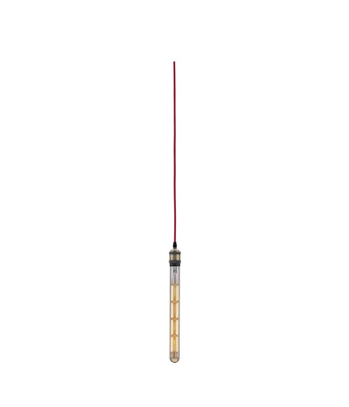 Paulmann 79770 Neordic Eldar Pendelleuchte inkl Stecker max 1x20W E27 Rot/Brüniert 230V Metall