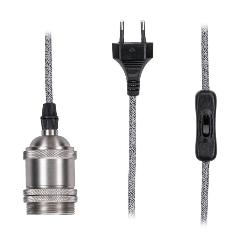 Paulmann 79771 Neordic Eldar Pendelleuchte inkl Stecker max 1x20W E27 Grau/Nickel geb 230V Metal